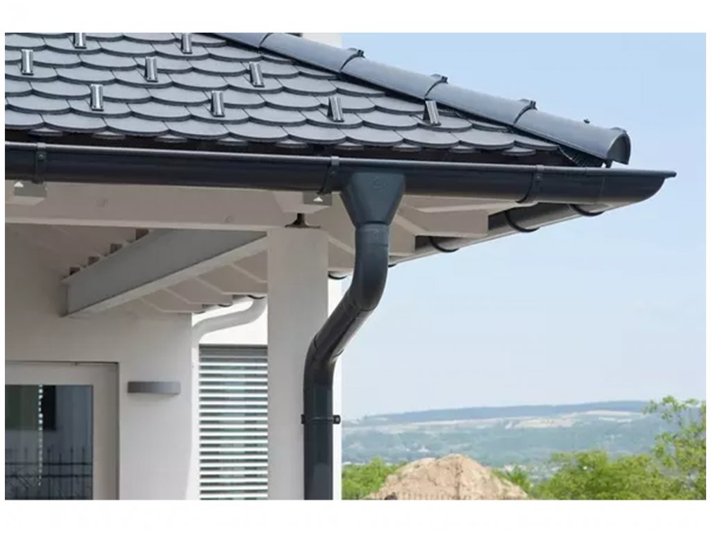 Lakovaný žlabový hák 430 / 250 mm antracit ZAHRADA JEŽEK