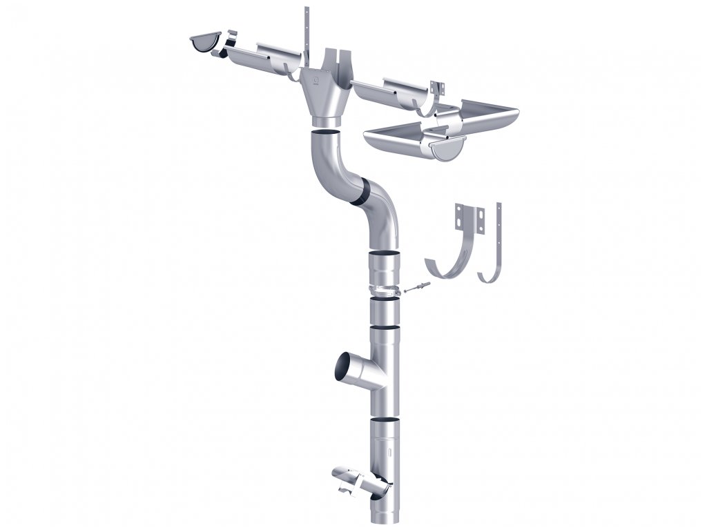 Pozinkovaný žlabový hák 430 / 250 mm ZAHRADA JEŽEK