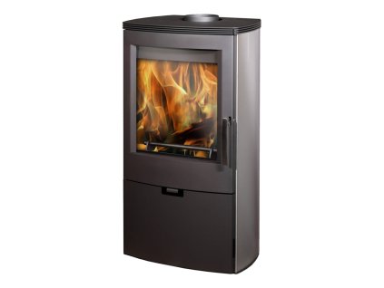 Krbová kamna FALUN II černá nerez inox