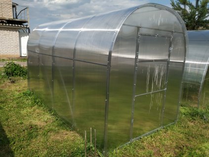 Zahradní skleník Lanitplast DODO 210 - 2,10 x 3 m, 4 mm  + teploměr/vlhkoměr + 4 x tyče na rajčata