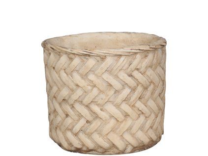 Obal na kvetinac Corte s pletenym vzorem, prumer 20 cm