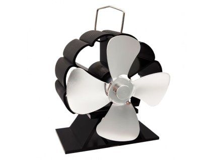 Ctyrlopatkovy ventilator na kamna Flamingo Mini, stribrny