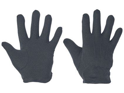 Pracovni rukavice Bustard Black s PVC terciky, cerne, vel. 9