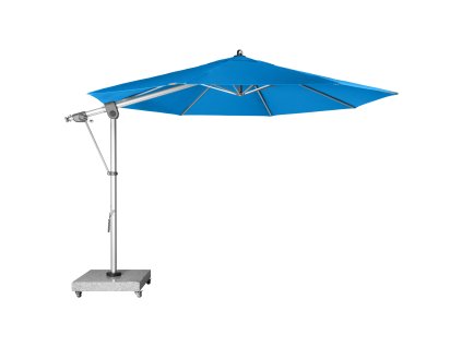 Zahradní výkyvný slunečník s boční tyčí Doppler EXPERT 350P, modrá