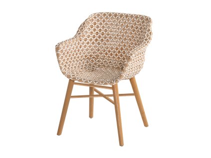 Jídelní židle Delphine s teakovou podnoží