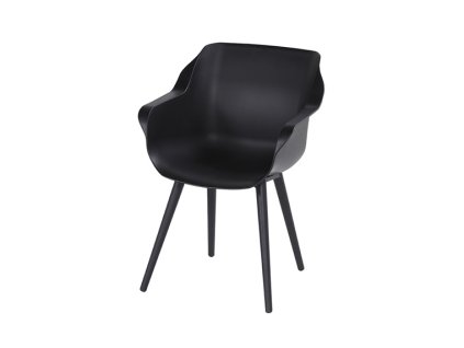 Jídelní židle Sophie Studio s ALU podnoží, plastová,Carbon Black
