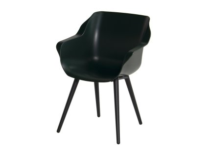 Jídelní židle Sophie Studio s ALU podnoží, plastová,night green