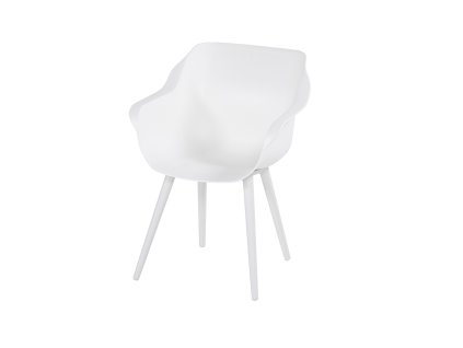 Jídelní židle Sophie Studio s ALU podnoží, plastová,Royal White