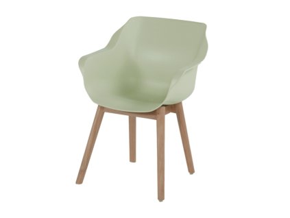 Jídelní židle Sophie Studio s teakovou podnoží, French green