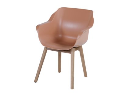 Jídelní židle Sophie Studio s teakovou podnoží, Terra