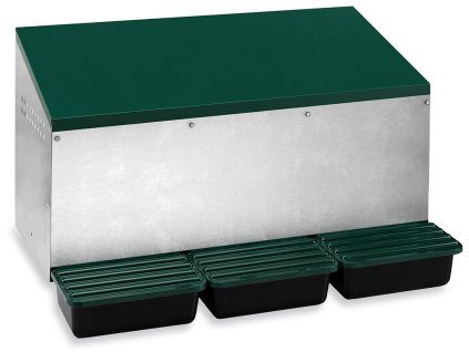 Snáškové hnízdo pro slepice venkovní 3místné, se sběrným košem 10123