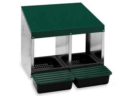 Snáškové hnízdo pro slepice 2místné, se sběrným košem 10130