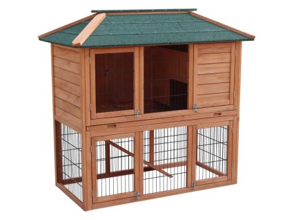 Dřevěná králíkárna PARDUBICE, 1249x670x1176 mm