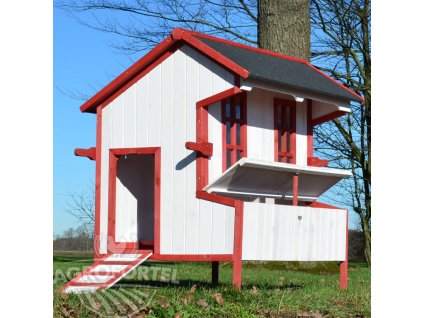 Dřevěný kurník a husník BUKUREŠŤ, 1100x1130x920 mm