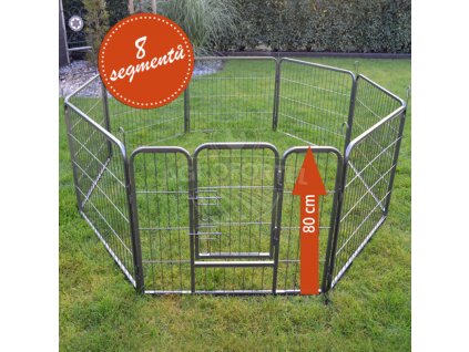 Výběh pro psy a další zvířata - velikost M - 8 segmentů, výška 80 cm