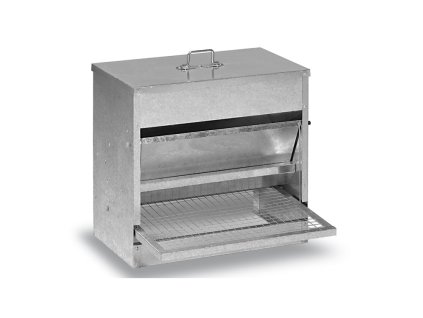 Nášlapné krmítko pro slepice, drůbež GAUN - 20 kg, pozinkované