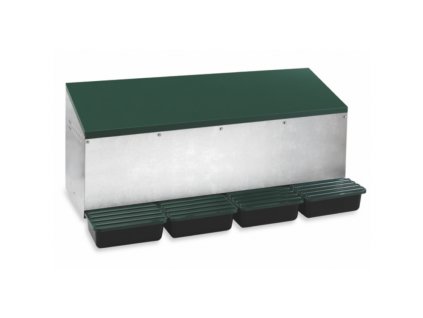 Snáškové hnízdo pro slepice venkovní 4místné, se sběrným košem 10124