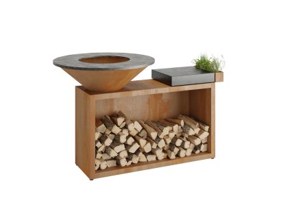 Grilovací ohniště OFYR Island 85 Corten Ceramic Dark Grey