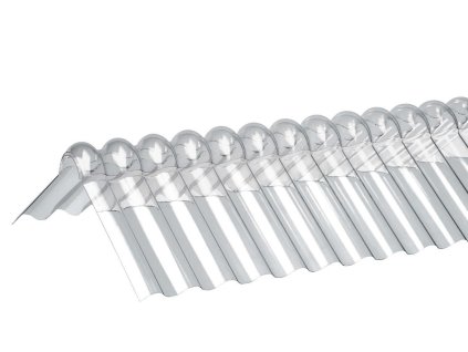 Hřebenáč průhledný, vlna 76 x 18, 1045 x  280 mm, akryl