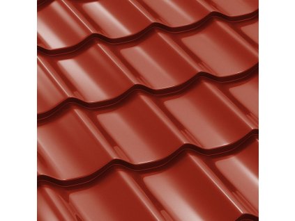 Plechová střešní krytina Classic Tile 2250 x 1200 mm červená