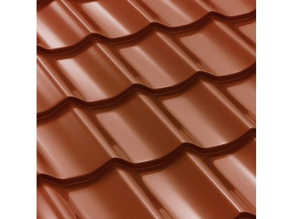 Plechová střešní krytina Classic Tile 2250 x 1200 mm hnědá