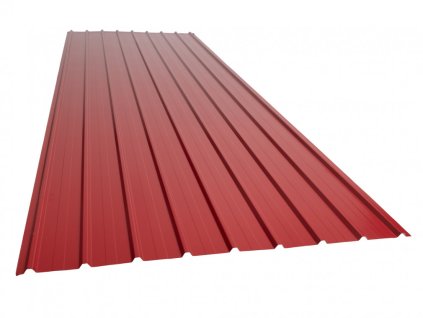 Trapézový plech T12 2000 x 910 mm červená, cena za 1,82 m2 (1 deska)