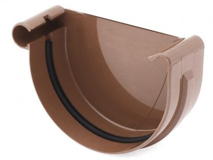 Plastové čelo žlabu Covernit PVC 100 mm levé hnědá