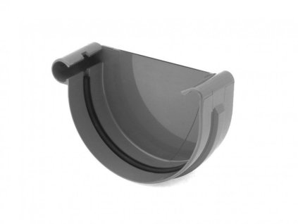 Plastové čelo PVC žlabu Covernit 125 mm levé 154 x 52 mm antracit