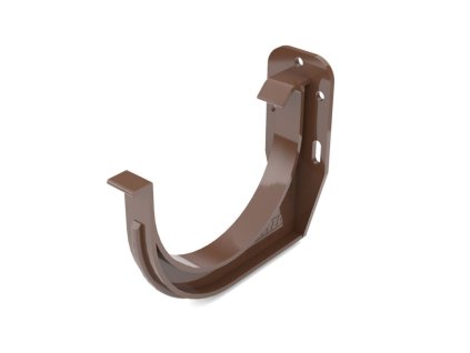 Plastový žlabový hák Covernit čelní PVC 125 mm hnědá