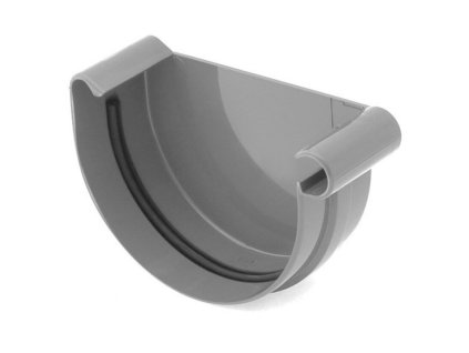 Plastové čelo žlabu Covernit PVC 75 mm pravé antracit