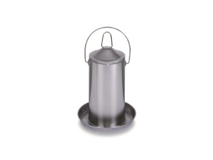 Napájecí kbelík pro drůbež, kovový, 4 litry - GAUN 12027