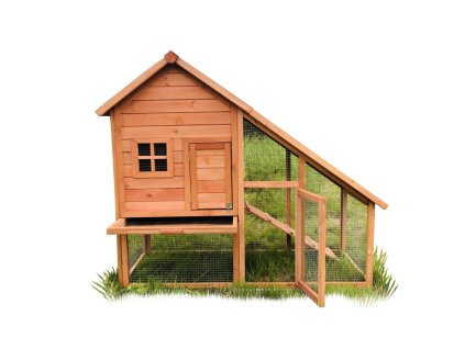 Dřevěná králíkárna nebo kurník ALBERTA, 1402x660x1200mm