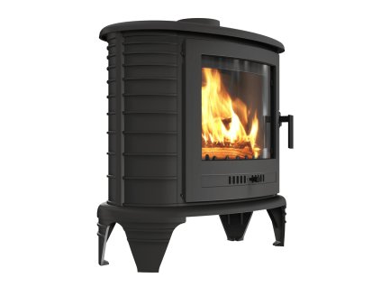 Krbová kamna KRATKI KOZA K8 TURBOFAN s ventilátorem, černá