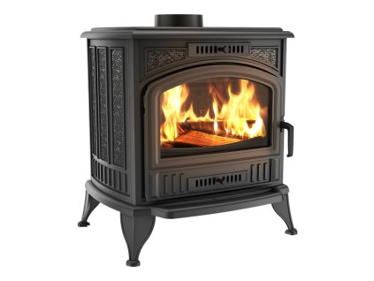 Krbová kamna KRATKI KOZA K6 ASDP s automatickou regulací (150mm), černá