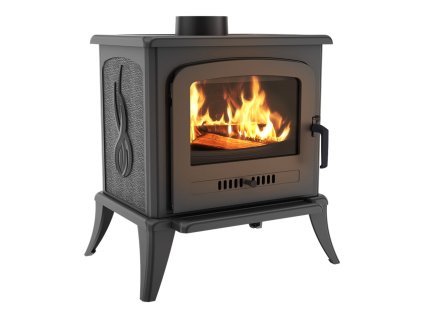 Krbová kamna KRATKI KOZA K7 TURBOFAN s ventilátorem, černá