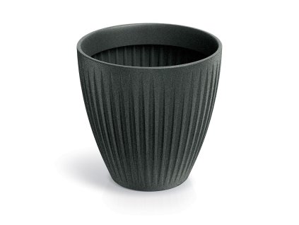 Květináč LATIA ROUND MIDL 60 cm, černý granit