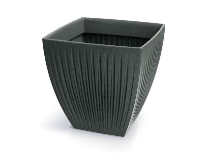 Květináč LATIA SQUARE MIDL 60 cm, černý granit