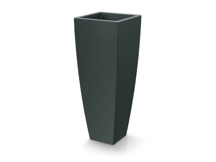 Květináč MOODA SQUARE HIGH 40 cm, černý granit
