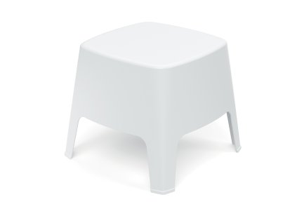 Stolička & odkládací stůl MILANE 49 x 49 x 42 cm, bílá