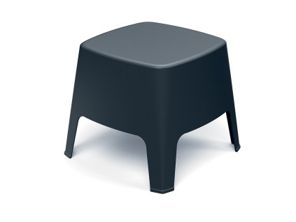 Stolička & odkládací stůl MILANE 49 x 49 x 42 cm, uhelná