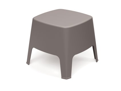 Stolička & odkládací stůl MILANE 49 x 49 x 42 cm, zemitě hnědá