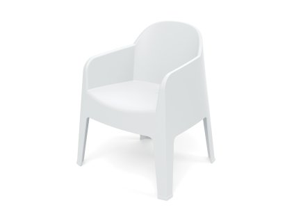 Židle s područkami MILANE 68 x 60 x 81 cm, bílá