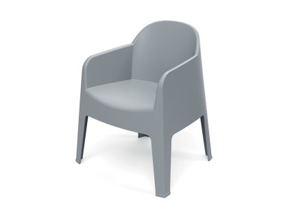 Židle s područkami MILANE 68 x 60 x 81 cm, šedá