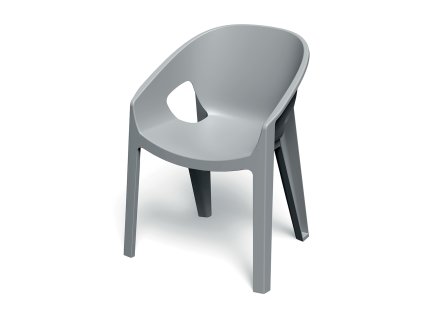 Židle s područkami PREMO 62 x 56 x 82 cm, světlá šedá