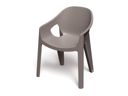 Židle s područkami PREMO 65 x 56 x 83 cm, zemitě hnědá