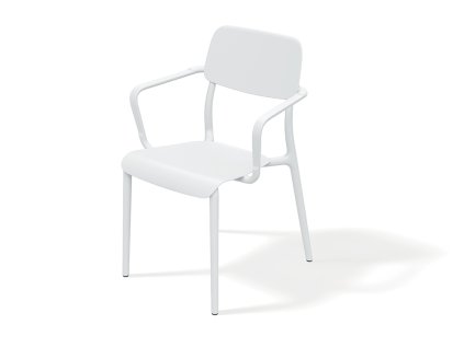Židle s područkami RIMO, bílá