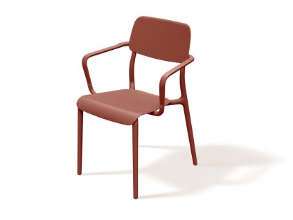 Židle s područkami RIMO, pálená cihla