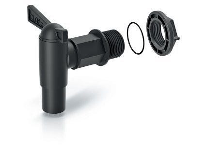 Kohoutek k sudu na dešťovou vodu CANTAP 2, černá