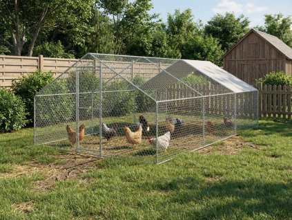 venkovni vybeh strend pro pro drubez voliera klec se strechou 3 x 6 x 2 m