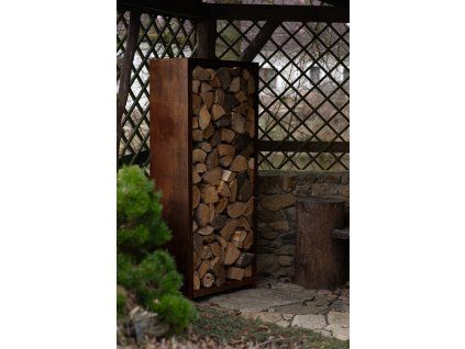 Zahradní dřevník Corgarden STORA 1034 180 x 90 x 40 cm Corten